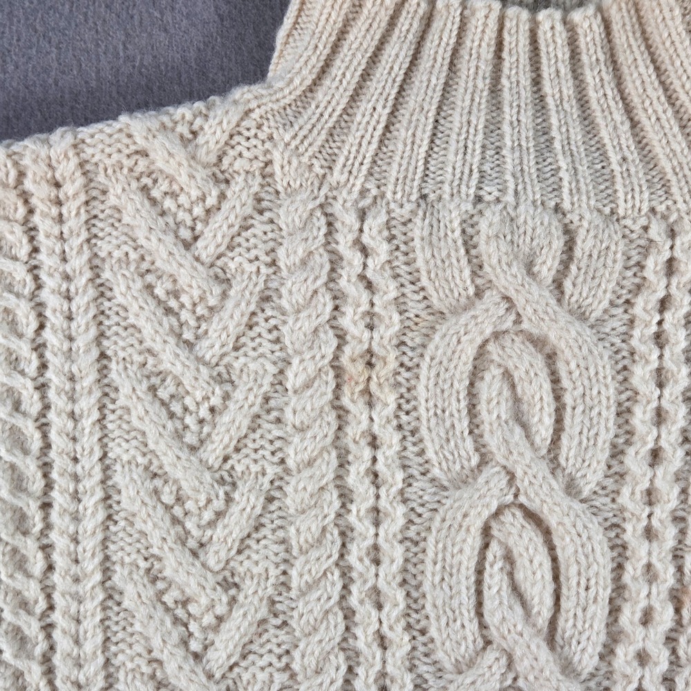 Vintage Polo Ralph Lauren Sweater Womens Large Wool Cable Hand Knit Fisherman - Picture 4 of 8